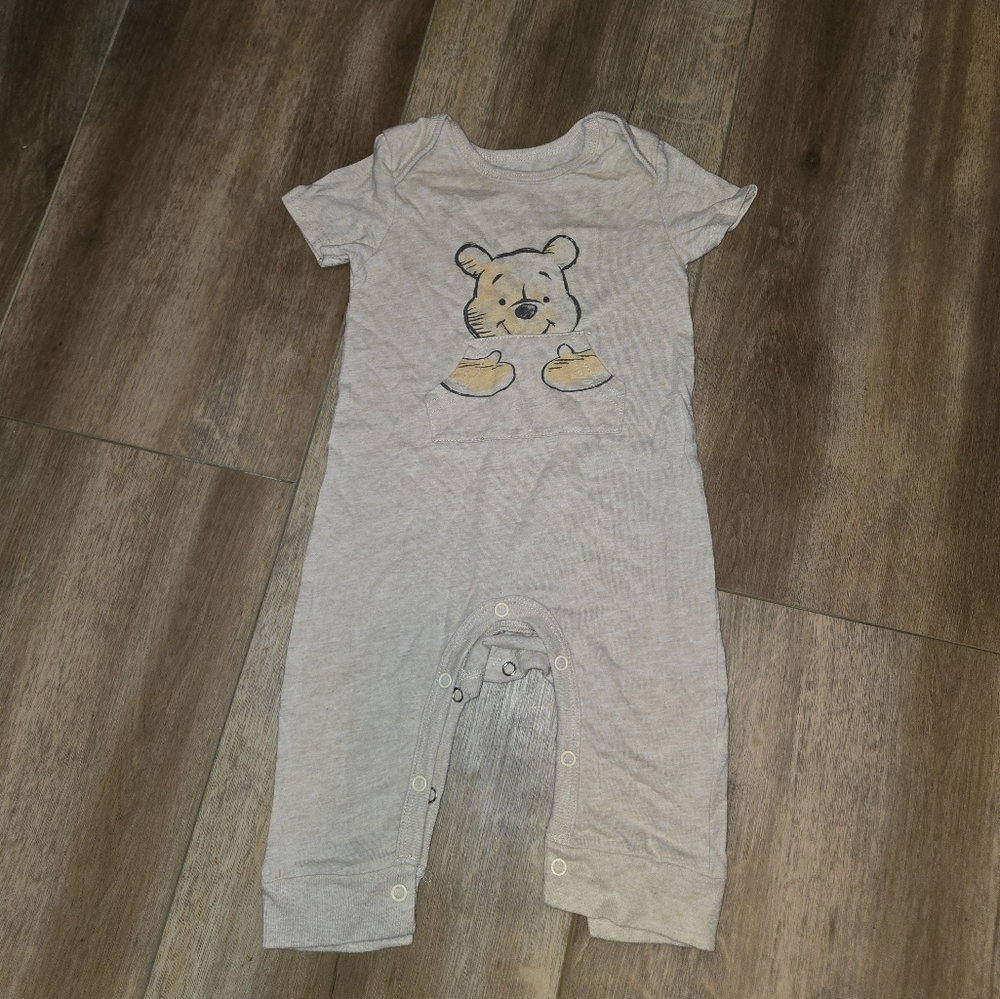 Baby Romper Winnie The Pooh Disney Baby Outfit 6/9M Cute Button
